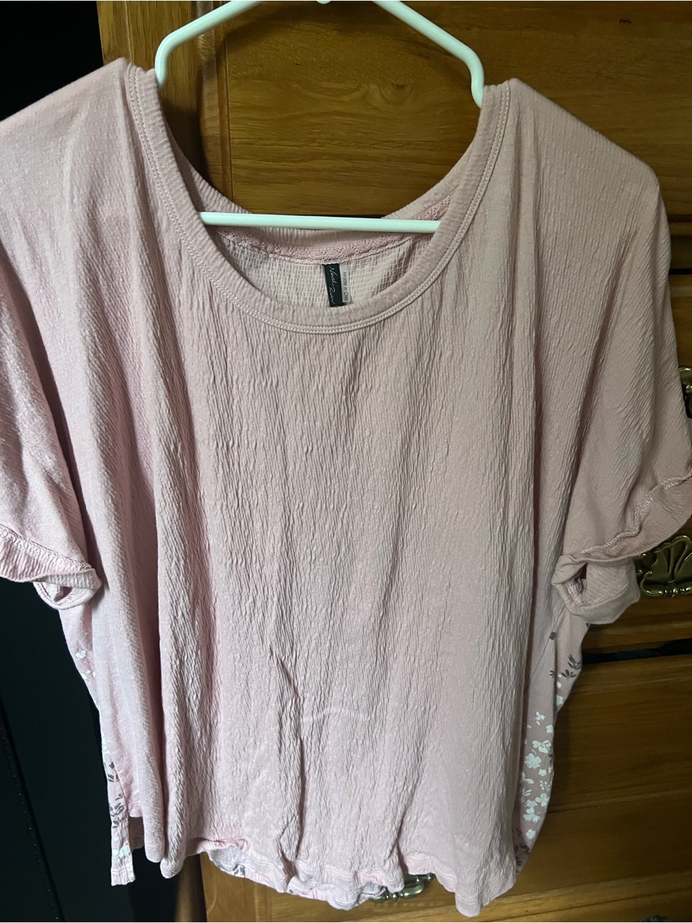 Source Unknown Light Pink Short Sleeve Tunic Top